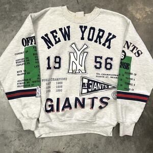 Long Gone New York Giants Football Sweater Men's Large Gray